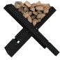 vidaXL Kaminholzhalter Schwarz 47x39,5x48 cm Massivholz Kiefer vidaXL Kaminholzhalter Schwarz 47x39,5x48 cm Massivholz Kiefer