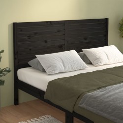 vidaXL Kopfteil Schwarz 206x4x100 cm Massivholz Kiefer