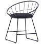 vidaXL Esszimmerstühle mit Kunstledersitzen 6 Stk. Schwarz Stahl vidaXL Esszimmerstühle mit Kunstledersitzen 6 Stk. Schwarz Stahl