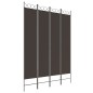 vidaXL 4-tlg. Paravent Braun 160x220 cm Stoff vidaXL 4-tlg. Paravent Braun 160x220 cm Stoff