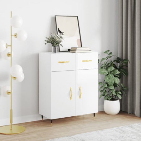 vidaXL Sideboard Hochglanz-Weiß 69,5x34x90 cm Holzwerkstoff