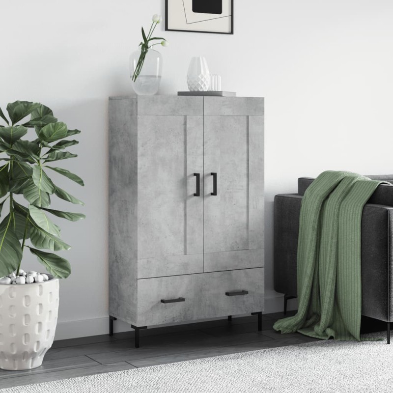 vidaXL Highboard Betongrau 69,5x31x115 cm Holzwerkstoff vidaXL Highboard Betongrau 69,5x31x115 cm Holzwerkstoff