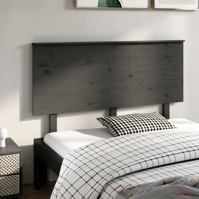 vidaXL Kopfteil Grau 144x6x82,5 Massivholz Kiefer vidaXL Kopfteil Grau 144x6x82,5 Massivholz Kiefer