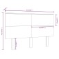 vidaXL Kopfteil Grau 144x6x82,5 Massivholz Kiefer vidaXL Kopfteil Grau 144x6x82,5 Massivholz Kiefer