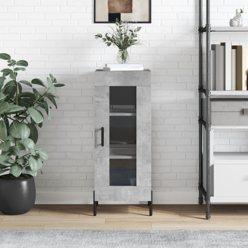 vidaXL Sideboard Betongrau 34,5x34x90 cm Holzwerkstoff vidaXL Sideboard Betongrau 34,5x34x90 cm Holzwerkstoff