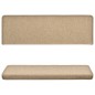 vidaXL Teppich-Treppenstufen 15 Stk. 65x21x4 cm Taupe vidaXL Teppich-Treppenstufen 15 Stk. 65x21x4 cm Taupe