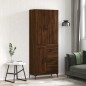 Highboard Braun Eichen-Optik 69,5x34x180 cm Holzwerkstoff Highboard Braun Eichen-Optik 69,5x34x180 cm Holzwerkstoff