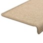 vidaXL Teppich-Treppenstufen 15 Stk. 65x21x4 cm Taupe vidaXL Teppich-Treppenstufen 15 Stk. 65x21x4 cm Taupe