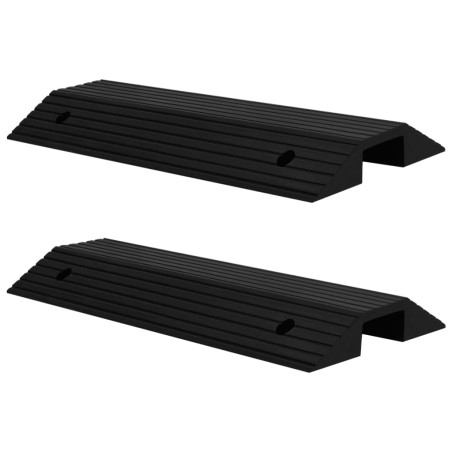 vidaXL Brückenschwellenrampe 2 Stk. 80x40x8 cm Gummi