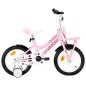 vidaXL Kinderfahrrad mit Frontgepäckträger 14 Zoll Weiß und Rosa vidaXL Kinderfahrrad mit Frontgepäckträger 14 Zoll Weiß und Rosa