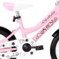 vidaXL Kinderfahrrad mit Frontgepäckträger 14 Zoll Weiß und Rosa vidaXL Kinderfahrrad mit Frontgepäckträger 14 Zoll Weiß und Rosa