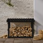 vidaXL Kaminholzregal Schwarz 108x64,5x77 cm Massivholz Kiefer vidaXL Kaminholzregal Schwarz 108x64,5x77 cm Massivholz Kiefer