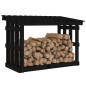 vidaXL Kaminholzregal Schwarz 108x64,5x77 cm Massivholz Kiefer vidaXL Kaminholzregal Schwarz 108x64,5x77 cm Massivholz Kiefer