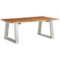 vidaXL Couchtisch 100×60×40 cm Akazie Massivholz und Edelstahl vidaXL Couchtisch 100×60×40 cm Akazie Massivholz und Edelstahl