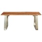 vidaXL Couchtisch 100×60×40 cm Akazie Massivholz und Edelstahl vidaXL Couchtisch 100×60×40 cm Akazie Massivholz und Edelstahl