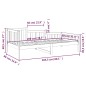 vidaXL Tagesbett Schwarz 80x200 cm Massivholz Kiefer vidaXL Tagesbett Schwarz 80x200 cm Massivholz Kiefer