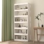 vidaXL Bücherregal/Raumteiler Weiß 80x30x199,5 cm Massivholz Kiefer vidaXL Bücherregal/Raumteiler Weiß 80x30x199,5 cm Massivholz Kiefer
