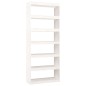 vidaXL Bücherregal/Raumteiler Weiß 80x30x199,5 cm Massivholz Kiefer vidaXL Bücherregal/Raumteiler Weiß 80x30x199,5 cm Massivholz Kiefer