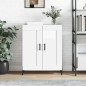 vidaXL Sideboard Hochglanz-Weiß 69,5x34x90 cm Holzwerkstoff vidaXL Sideboard Hochglanz-Weiß 69,5x34x90 cm Holzwerkstoff