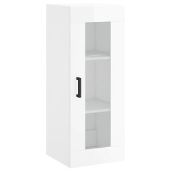 vidaXL Wandschrank Hochglanz-Weiß 34,5x34x90 cm