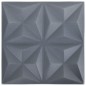 vidaXL 3D-Wandpaneele 24 Stk. 50x50 cm Origami Grau 6 m² vidaXL 3D-Wandpaneele 24 Stk. 50x50 cm Origami Grau 6 m²