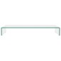 vidaXL TV-Tisch/Bildschirmerhöhung Glas Transparent 90x30x13 cm vidaXL TV-Tisch/Bildschirmerhöhung Glas Transparent 90x30x13 cm
