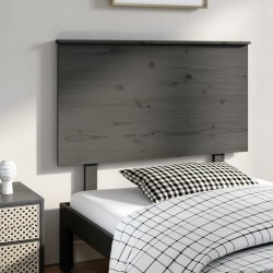 vidaXL Kopfteil Grau 94x6x82,5 cm Massivholz Kiefer