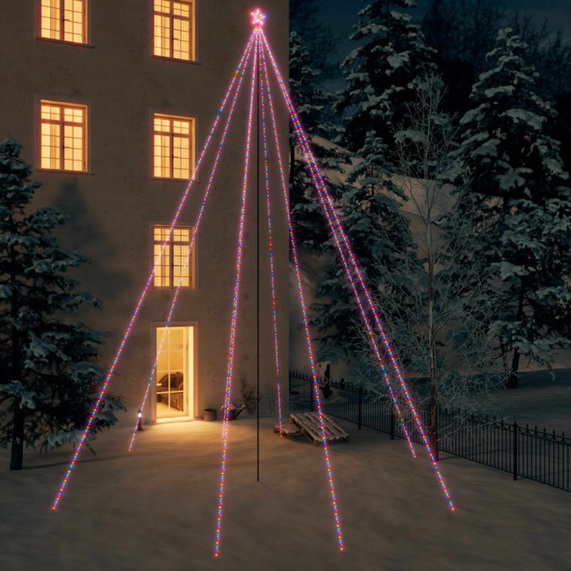 vidaXL Weihnachtsbaum-Lichterkette Indoor Outdoor 1300 LEDs Bunt 8 m vidaXL Weihnachtsbaum-Lichterkette Indoor Outdoor 1300 LEDs Bunt 8 m