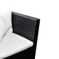 vidaXL 4-tlg. Garten-Lounge-Set mit Auflagen Poly Rattan Schwarz vidaXL 4-tlg. Garten-Lounge-Set mit Auflagen Poly Rattan Schwarz