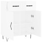 vidaXL Sideboard Hochglanz-Weiß 69,5x34x90 cm Holzwerkstoff vidaXL Sideboard Hochglanz-Weiß 69,5x34x90 cm Holzwerkstoff