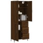 Highboard Braun Eichen-Optik 69,5x34x180 cm Holzwerkstoff Highboard Braun Eichen-Optik 69,5x34x180 cm Holzwerkstoff