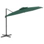 vidaXL Ampelschirm mit Doppeldach Grün 400x300 cm vidaXL Ampelschirm mit Doppeldach Grün 400x300 cm