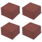 Fallschutzfliesen 24 Stk. Gummi 50 x 50 x 3 cm Rot Fallschutzfliesen 24 Stk. Gummi 50 x 50 x 3 cm Rot
