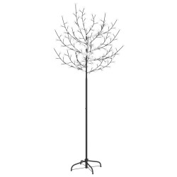 vidaXL Weihnachtsbaum 200 LEDs Blau-Weißes Licht Kirschblüten 180 cm