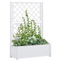 vidaXL Pflanzkübel mit Spalier 100x43x142 cm PP Weiß vidaXL Pflanzkübel mit Spalier 100x43x142 cm PP Weiß