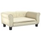 vidaXL Hundebett Creme 70x45x30 cm Kunstleder vidaXL Hundebett Creme 70x45x30 cm Kunstleder