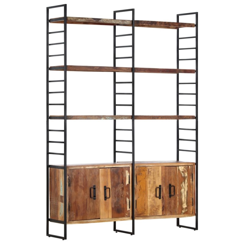 vidaXL Bücherregal 4 Ebenen 124x30x180 cm Altholz Massiv vidaXL Bücherregal 4 Ebenen 124x30x180 cm Altholz Massiv