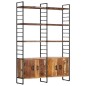 vidaXL Bücherregal 4 Ebenen 124x30x180 cm Altholz Massiv vidaXL Bücherregal 4 Ebenen 124x30x180 cm Altholz Massiv