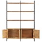vidaXL Bücherregal 4 Ebenen 124x30x180 cm Altholz Massiv vidaXL Bücherregal 4 Ebenen 124x30x180 cm Altholz Massiv