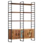 vidaXL Bücherregal 4 Ebenen 124x30x180 cm Altholz Massiv vidaXL Bücherregal 4 Ebenen 124x30x180 cm Altholz Massiv