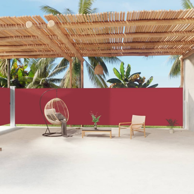 vidaXL Seitenmarkise Ausziehbar Rot 180x1200 cm vidaXL Seitenmarkise Ausziehbar Rot 180x1200 cm