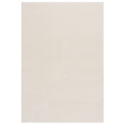 vidaXL Teppich Waschbar Flauschig Kurzflor 160x230 Rutschfest Creme