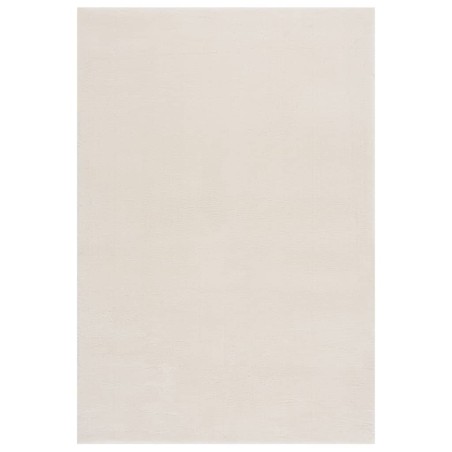 vidaXL Teppich Waschbar Flauschig Kurzflor 160x230 Rutschfest Creme