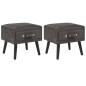vidaXL Nachttische 2 Stk. Grau 40 x 35 x 40 cm Samt vidaXL Nachttische 2 Stk. Grau 40 x 35 x 40 cm Samt