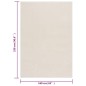 vidaXL Teppich Waschbar Flauschig Kurzflor 160x230 Rutschfest Creme vidaXL Teppich Waschbar Flauschig Kurzflor 160x230 Rutschfest Creme
