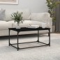 vidaXL Couchtisch Schwarz 80x50x40 cm Holzwerkstoff und Eisen vidaXL Couchtisch Schwarz 80x50x40 cm Holzwerkstoff und Eisen