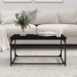 vidaXL Couchtisch Schwarz 80x50x40 cm Holzwerkstoff und Eisen vidaXL Couchtisch Schwarz 80x50x40 cm Holzwerkstoff und Eisen