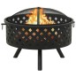 vidaXL Feuerstelle mit Schürhaken 68 cm XXL Stahl vidaXL Feuerstelle mit Schürhaken 68 cm XXL Stahl