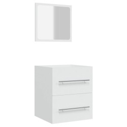 vidaXL Badschrank mit Spiegel Weiß 41x38,5x48 cm 