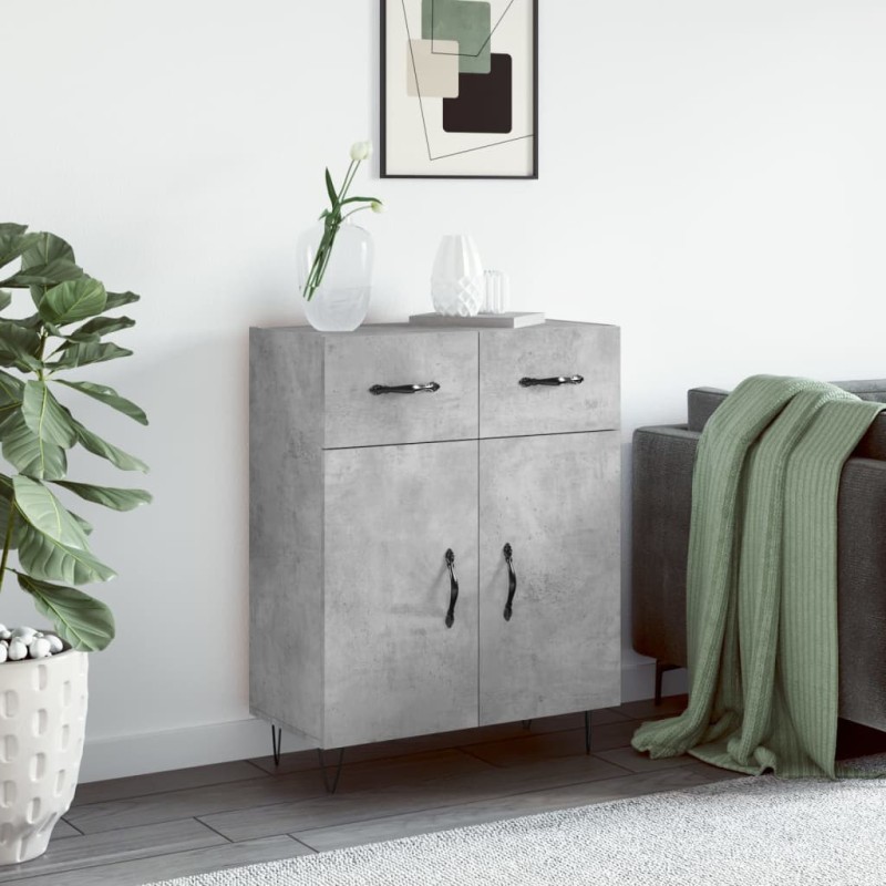 vidaXL Sideboard Betongrau 69,5x34x90 cm Holzwerkstoff vidaXL Sideboard Betongrau 69,5x34x90 cm Holzwerkstoff